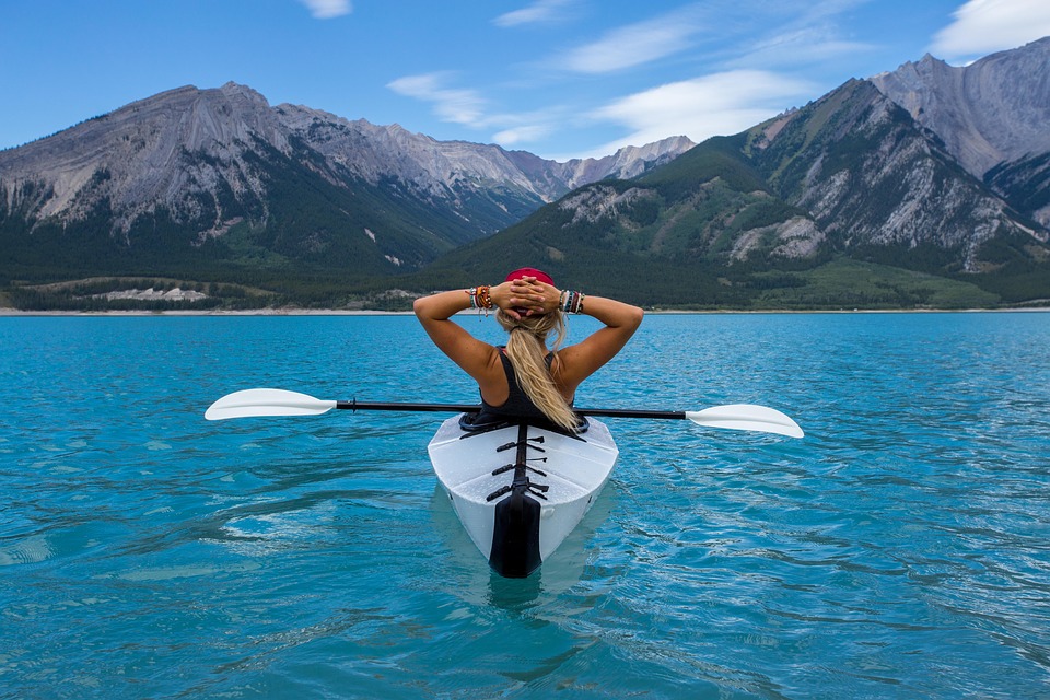 Kayak Lake Adventure Exercise Clear Water Female